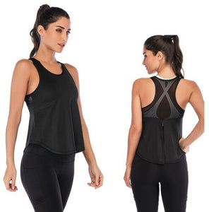 Women Fitness Sports Shirt Sleeveless Yoga Top Running GymShirt Vest Athletic Undershirt Yoga Gym Wear Tank Top Quick Dry