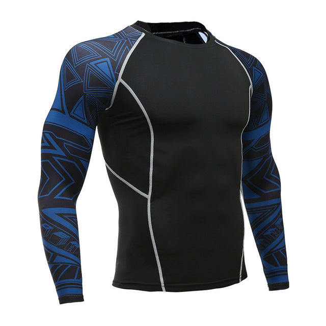 Men's Sports Suit Compression Clothing Fitness Training kit Thermal Underwear MMA rashgard male Quick drying shirt Sportswear