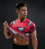 TUNSECHY Short Sleeve 3D T Shirt Men T-Shirt Male Tee Captain America Superman tshirt Men Fitness Compression Shirt Punisher MMA