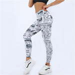 Sport Leggings Women Yoga Pants Workout Fitness Clothing Jogging Running Pants Gym Tights Stretch Print Sportswear Yoga Leggins