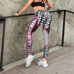 Sport Leggings Women Yoga Pants Workout Fitness Clothing Jogging Running Pants Gym Tights Stretch Print Sportswear Yoga Leggins