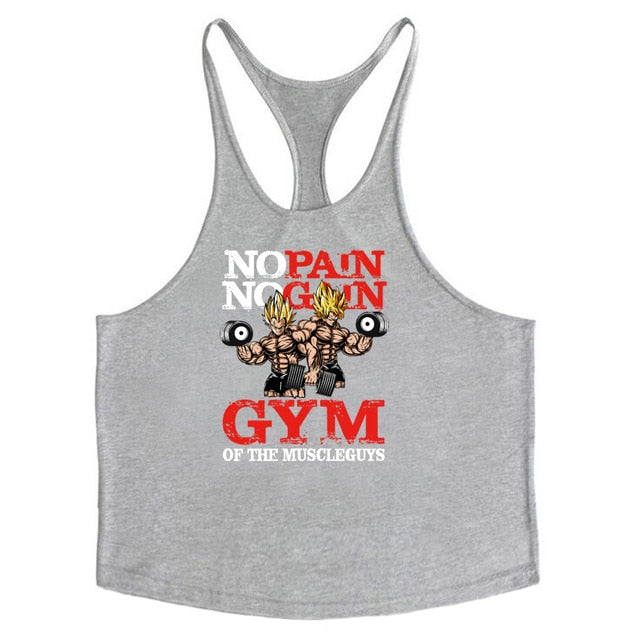 Gyms Workout Sleeveless Shirt Stringer Tank Top Men Bodybuilding Clothing Fitness Mens Sportwear Vests Muscle Singlets