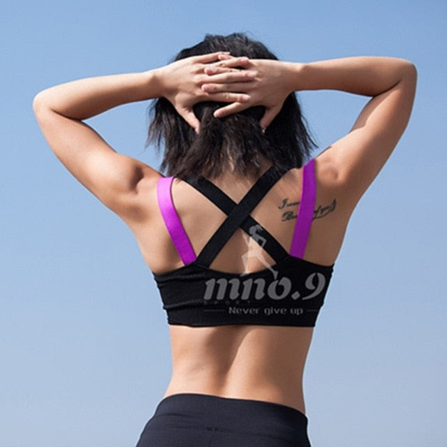 Sport Tshirt Women Cross Back Running Sport Shirt Push Up Sports T-shirt Gym T Shirt For Women Fitness Shirt Top Gym Top Women