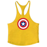 Super Hero Captain America brand clothing Singlets Mens Tank Top Muscle Shirt Sleeveless Stringer Bodybuilding Fitness mens Vest