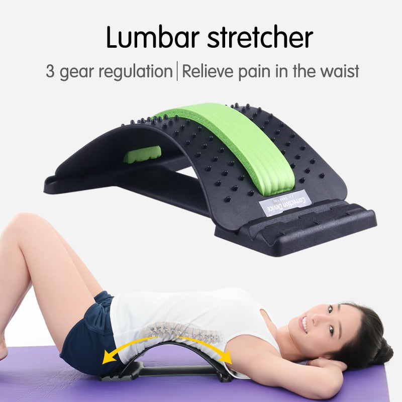 KLASVSA Back Stretcher Massager Neck Waist Pain Relief Magic Support Massage Home Muscle Stimulator Relaxation Fitness Equipment