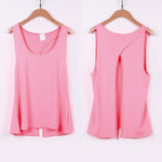 Newly Fashion Sexy Women Yoga Vest T-shirt Hollow Back Sports Fitness Tank Top Yoga Running Gym Jogging Vest Tops SMN88