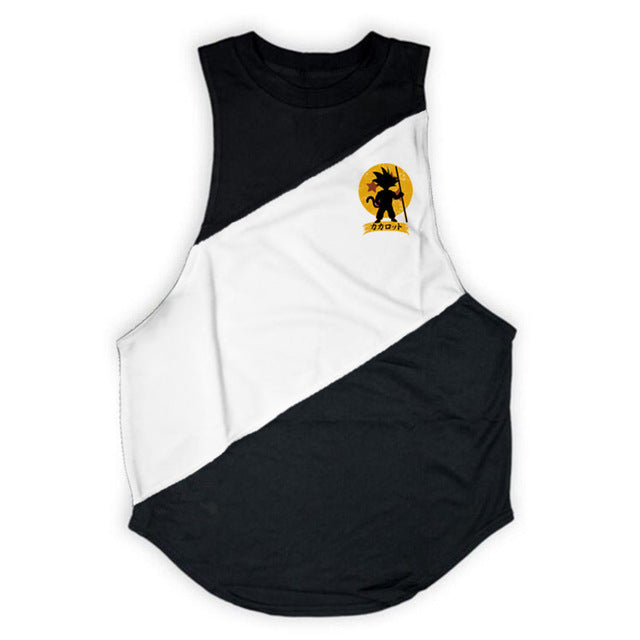 Brand Clothing Bodybuilding Dragon Ball Fitness Men Gyms Hooded Tank Top Vest Stringer Sportswear Sleeveless Shirt Hoodie