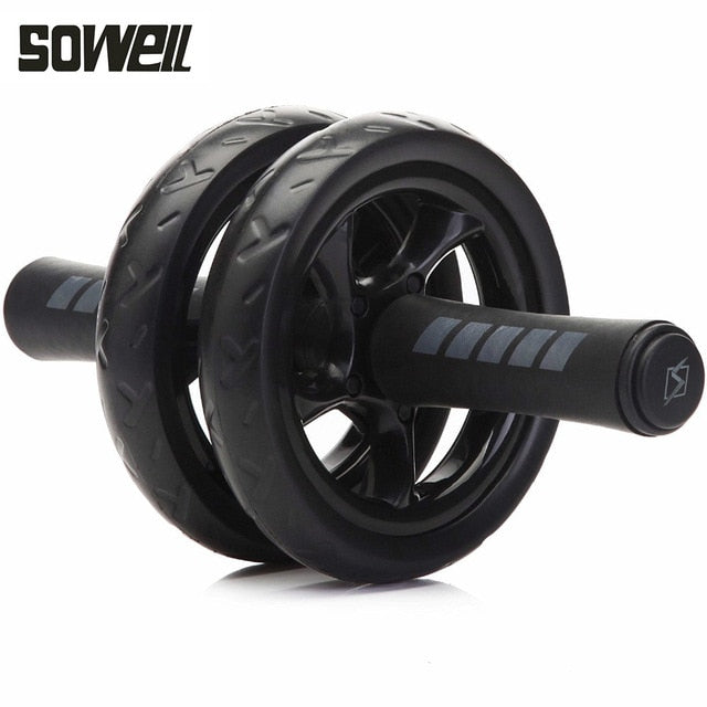 2019Muscle Exercise Equipment Home Fitness Equipment Double Wheel Abdominal Power Wheel Ab Roller Gym Roller Trainer Training