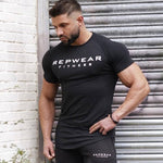 2019 New summer shirt cotton gym fitness men t-shirt brand clothing Sports t shirt male print short sleeve Running t shirt