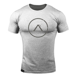 2019 New Brand Clothing Gyms Tight Cotton T-shirt Mens alpha Fitness T-shirt Homme Gyms T Shirt Men Fitness Summer Tees Tops