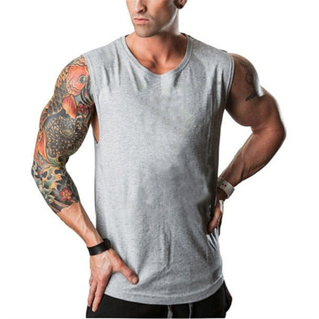 Skull Bodybuilding Stringer Tank Tops men Gyms Stringer Shirt Fitness Tank Top Men Gyms Clothing Cotton Vest hoodies